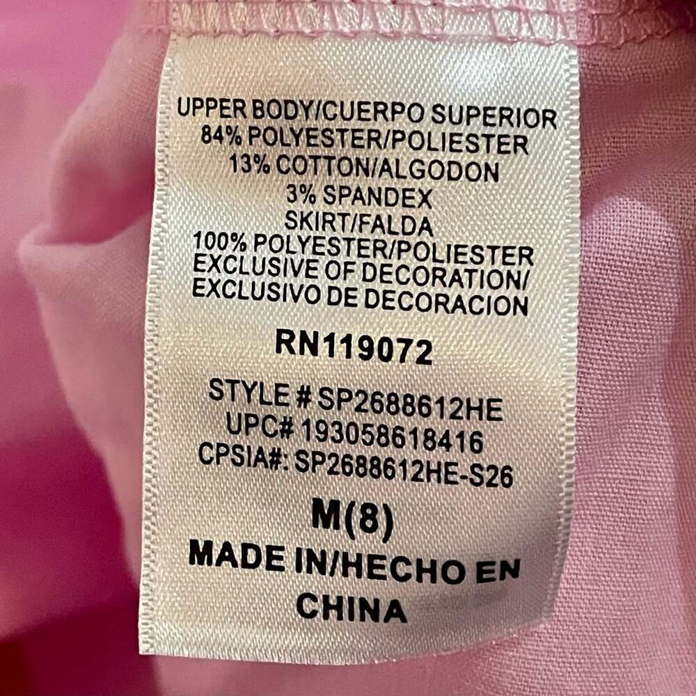 Hello Kitty And Friends Skater Dress Size M (8) Pink Tulle Skirt Short Sleeve - Picture 3 of 4